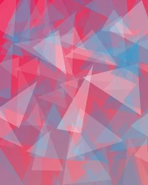 Vibrant Abstract Polygonal Background with Overlapping Geometric Pink and B.. 스톡 일러스트