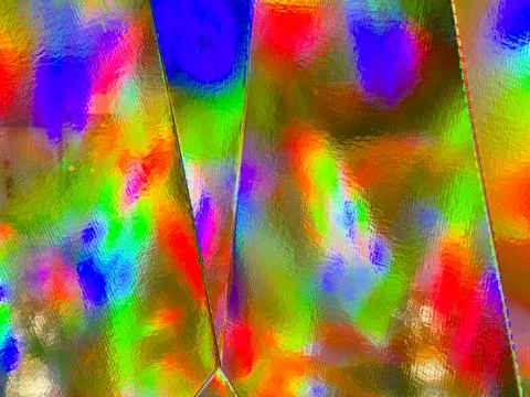 Vibrant abstract prism with multicolored reflection patterns Stock Photos