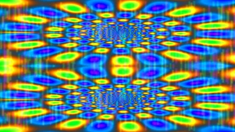 Vibrant abstract psychedelic background pattern with neon fractal colors Stock Footage 339787653