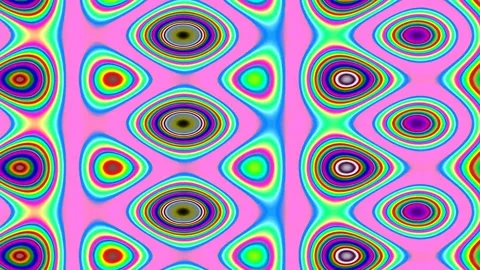 Vibrant Abstract Psychedelic Fluid Pattern Background with Digital Flowing .. Stock Footage 337162467