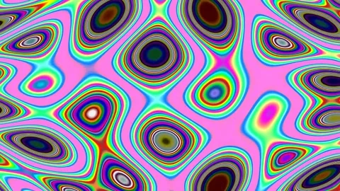 Vibrant Abstract Psychedelic Fluid Pattern Background Design Stock Footage 337165372