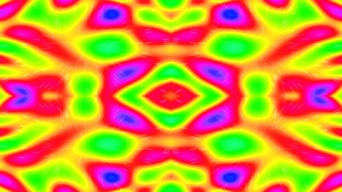 Vibrant Abstract Psychedelic Geometric Background Pattern in Neon Blue and .. Stock Footage 339332233