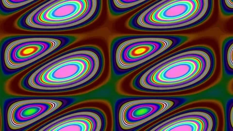 Vibrant abstract psychedelic geometric pattern seamless background texture lo Stock Footage 337161500