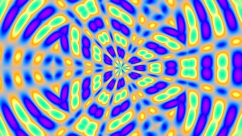 Vibrant Abstract Psychedelic Geometric Pattern Background Loop Stock Footage 339796351