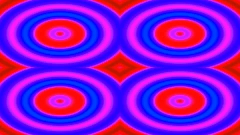 Vibrant Abstract Psychedelic Hypnotic Concentric Circle Background Video Loop Stock Footage 335462066
