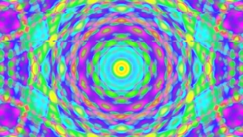 Vibrant Abstract Psychedelic Kaleidoscope Pattern Animation Background Stock Footage 339789177
