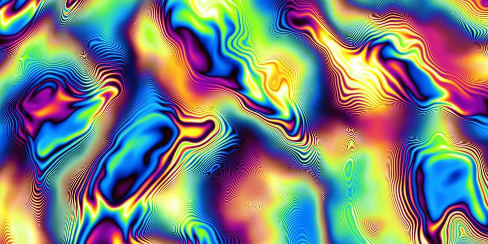 Vibrant Abstract Psychedelic pattern filled with Colorful Patterns and mesm.. 스톡 일러스트