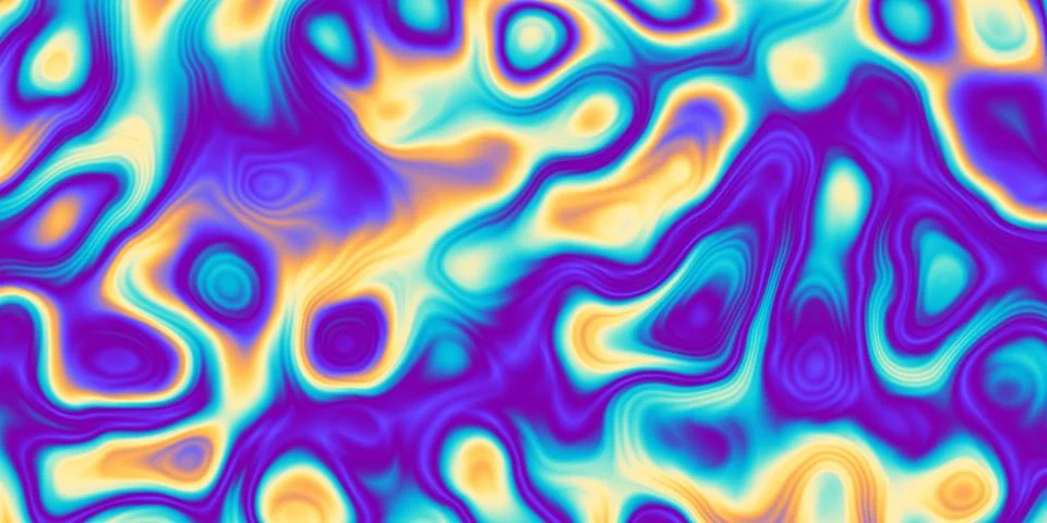 Vibrant Abstract Psychedelic pattern filled with Colorful Patterns and Illustrazione stock