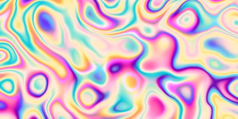 Vibrant Abstract Psychedelic pattern filled with Colorful Patterns and mesm.. Stockillustratie