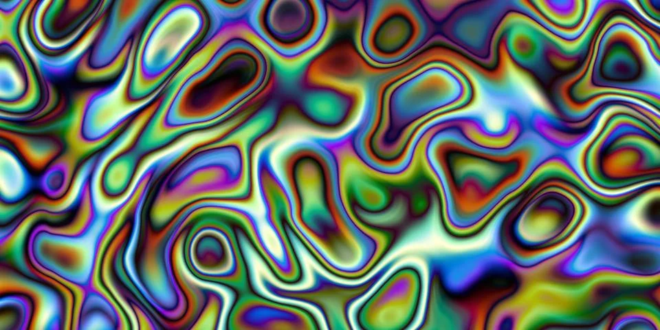 Vibrant Abstract Psychedelic pattern filled with Colorful Patterns and mesm.. Stockillustratie