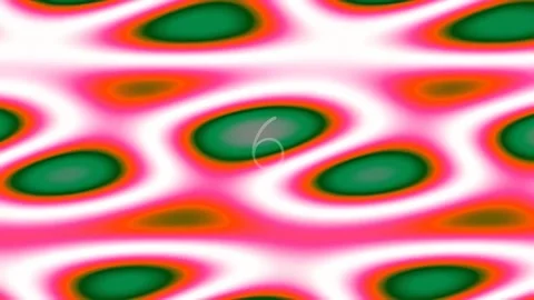 Vibrant abstract psychedelic waves background design in emerald and coral ton Stock Footage 342207758