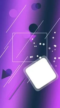 Vibrant abstract purple background with floating translucent geometric fram.. Stock Illustration