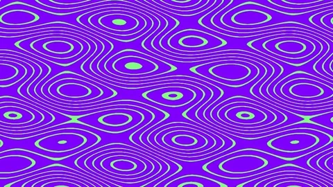 Vibrant Abstract Purple Geometric Pattern Background with Retro Techno Waves Stock Footage 340378183