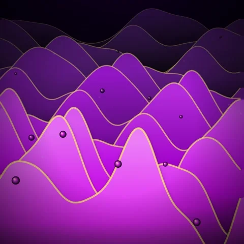 Vibrant abstract purple mountains gradient backdrop wave pattern design Stock Footage 345688947