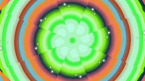 Vibrant Abstract Radial Design with Geometric and Gradient Elements Stock Footage 332257439