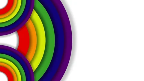 Vibrant Abstract Rainbow Circles Celebrating Pride Month and LGBTQ Community. Видео 340032550