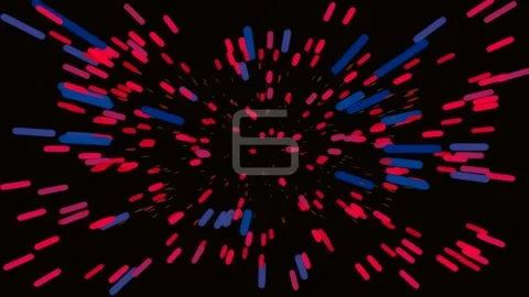 Vibrant abstract red and blue laser light beams shooting across a dark back.. Stock Footage 342207766