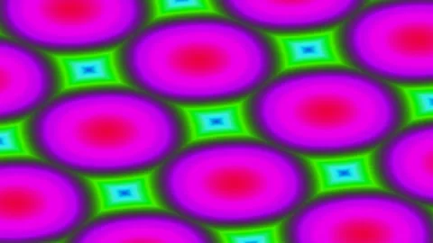 Vibrant abstract repeating pattern with interlocking cyan ovals and coral s.. Stock Footage 339782754