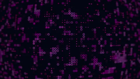 A vibrant abstract representation of digital data, featuring circular patte.. Stock Footage 285134784
