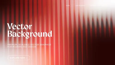 Vibrant Abstract Ripple Background with Vertical Wavy Lines and Red Gradien.. Stock Illustration