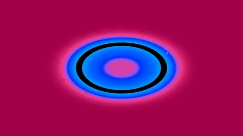 Vibrant abstract ripple effect: Glowing concentric circle background on dee.. Video stock 336881160