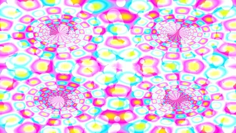 Vibrant abstract seamless pattern background with psychedelic floral textur.. Stock Footage 337565410
