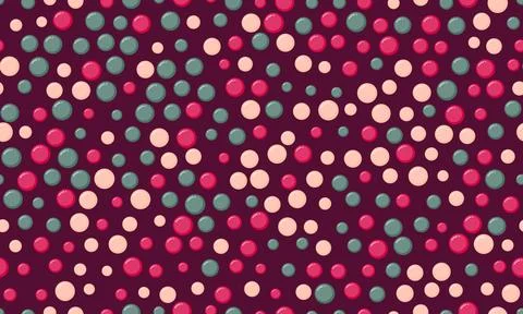 Vibrant abstract seamless pattern featuring a playful scattering of colorful  Stock Illustration