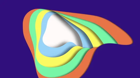 Vibrant abstract shape a playful blend of color and form 스톡 동영상 258942770