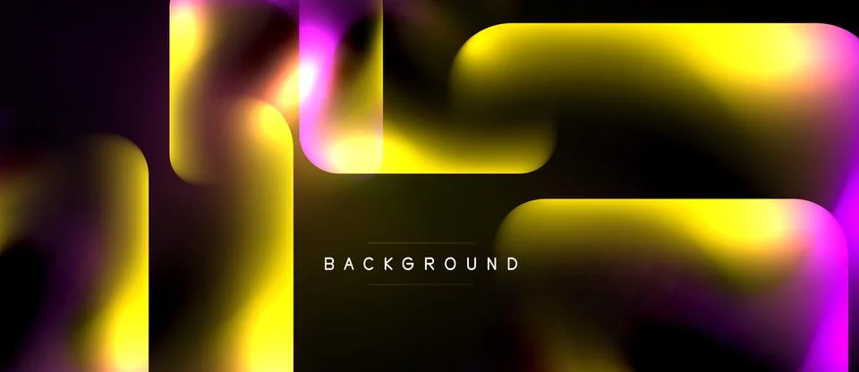 Vibrant abstract shapes blend, creating fluid colorful background. Yellows, 스톡 일러스트