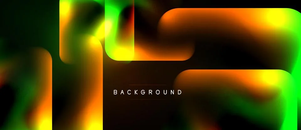 Vibrant abstract shapes blend, creating dynamic colorful background. Gradient Stock Illustration