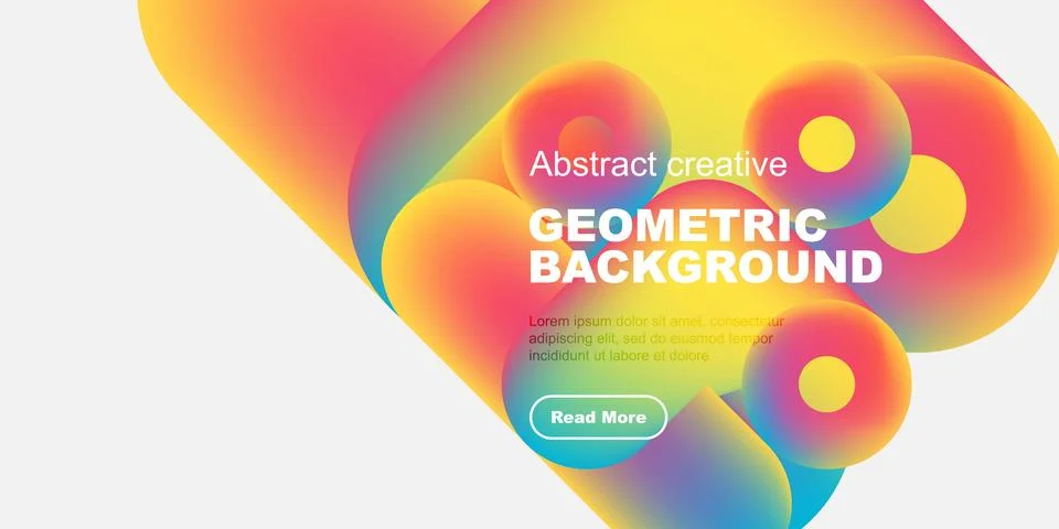 Vibrant abstract shapes, fluid forms, geometric design. Text overlay promotes 스톡 일러스트