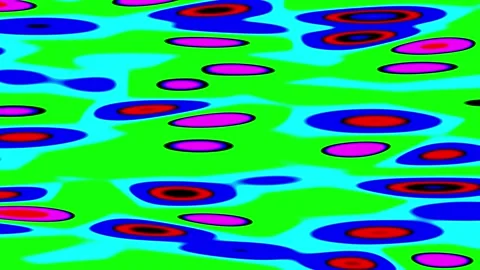 Vibrant abstract shapes pulse with vivid color shifts Stock-Footage 340528859