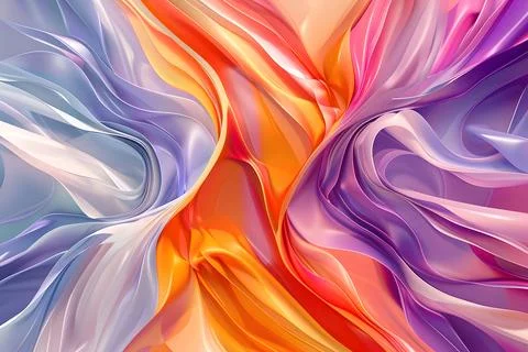 Vibrant abstract silk waves background Stock Photos