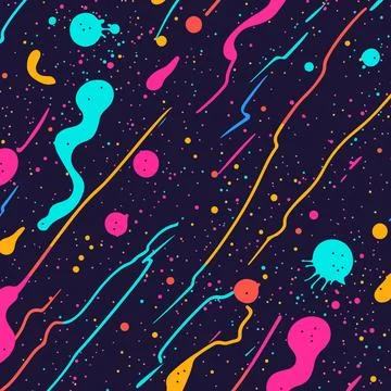 Vibrant Abstract Space Pattern Stock Illustration