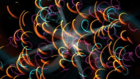 Vibrant Abstract Spirals Featuring Dynamic Color Patterns and Luminous Highlight Stock Footage 297187118