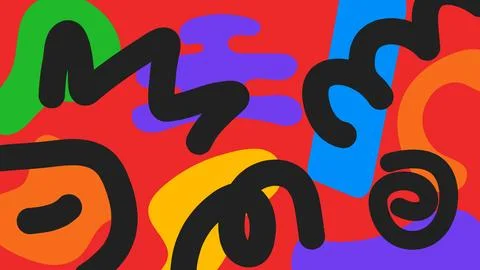 Vibrant abstract squiggle background Stock Illustration