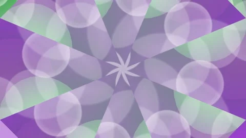 A vibrant abstract symmetrical floral pattern in soft translucent purple an.. Stock Footage 328805407