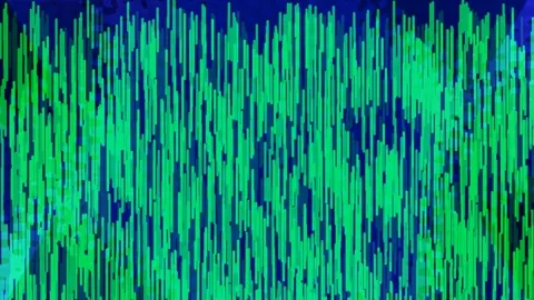 Vibrant abstract synth wave visualizer: Neon sound frequency equalizer backdr Stock Footage 336768888