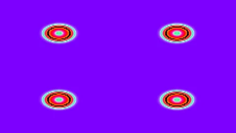 Vibrant abstract target rings pattern on vivid green chroma key background Stock Footage 339794303