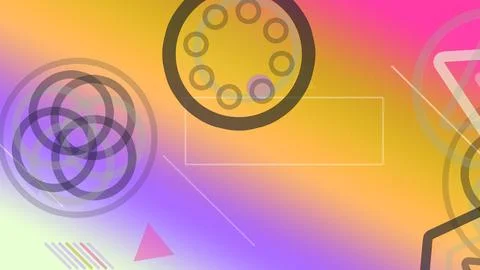 Vibrant abstract tech artwork features glowing circles, subtle rings, and f.. 스톡 일러스트