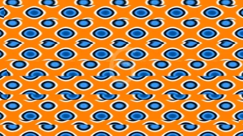Vibrant abstract tessellation pattern with repeating blue and yellow circles Stock Footage 342207797