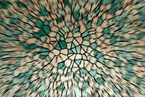 Vibrant abstract tie dye pattern with dynamic green and beige swirls Stockillustratie