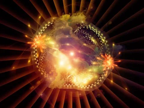 Vibrant Abstract Visualization Illustrazione stock