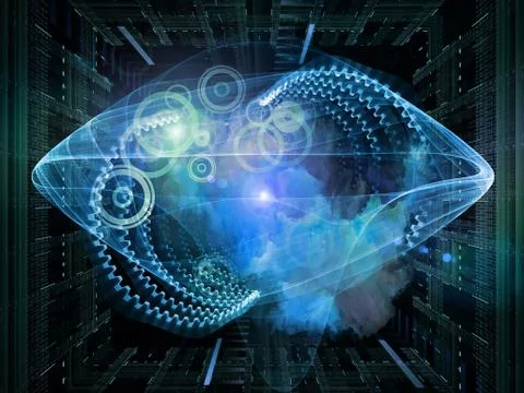 Vibrant Abstract Visualization Stockillustratie