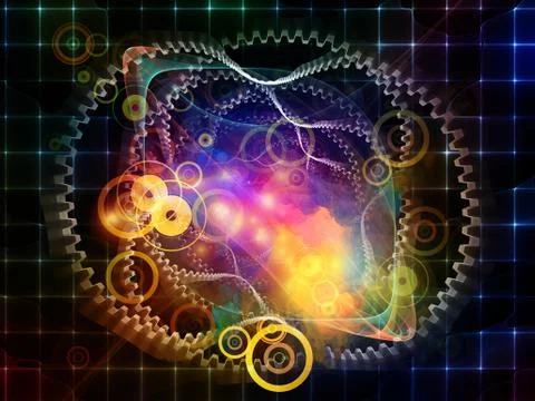 Vibrant Abstract Visualization Stock Illustration