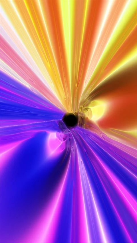 Vibrant abstract vortex with pink, blue, yellow, and orange light streaks c.. Stock Footage 330523330