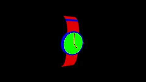 Vibrant Abstract Watch Against Black Background with Minimalist Design Vídeo Stock 341921473