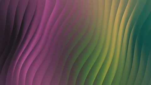 Vibrant Abstract Wave Pattern With Smooth Gradients of Purple, Green, and Y.. Stock Footage 302250432