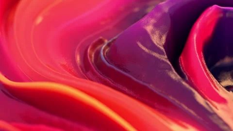 Vibrant Abstract Waves of Colorful Liquid in Motion Stock Footage 341781409