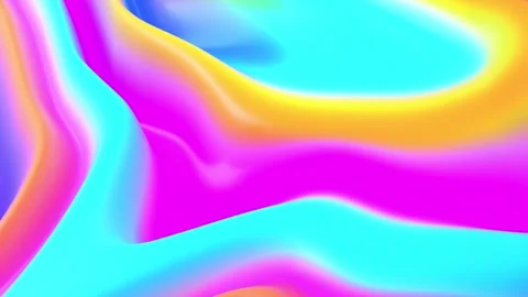 Vibrant Abstract Waves in Colorful Liquid Gradient Art with Pink and Blue Hue 動画素材 341781494
